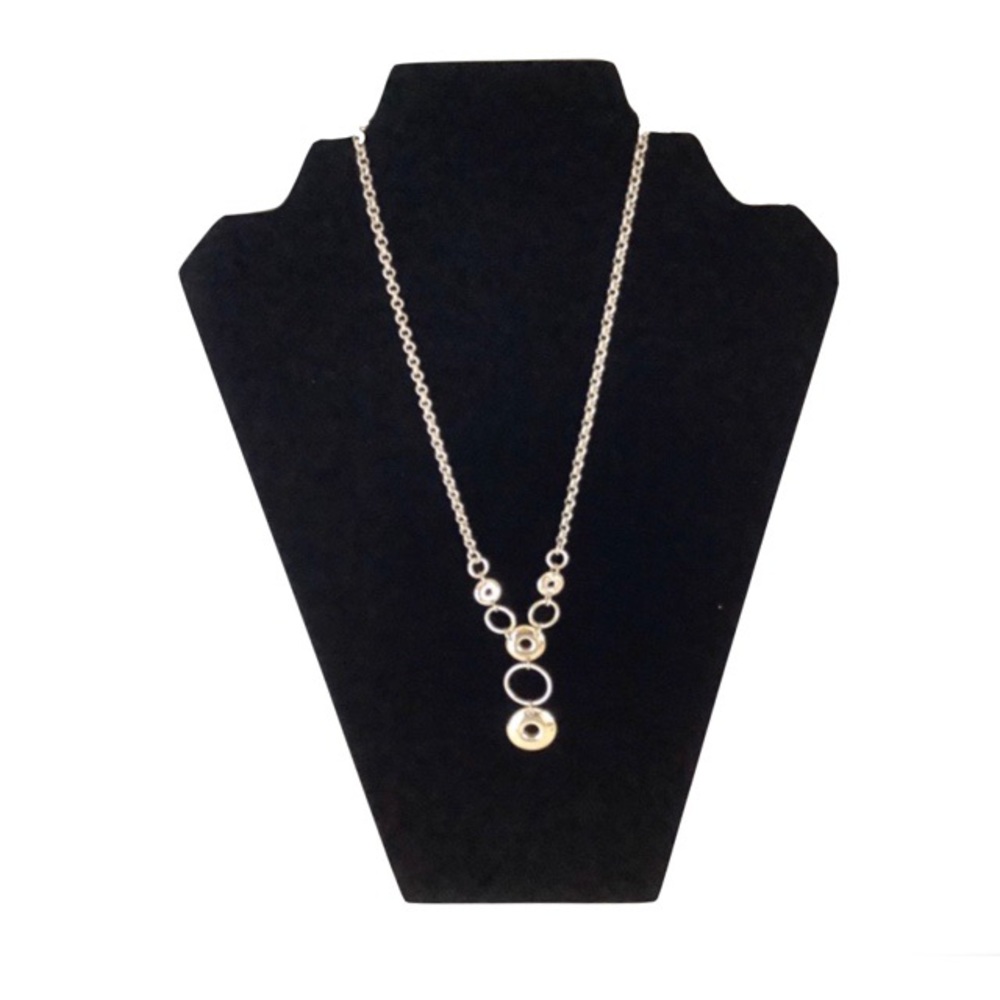Silver-tone Circle Necklace